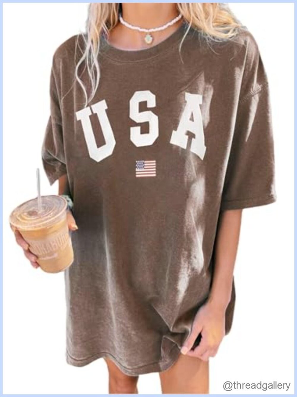 Oversized Graphic Tee Women Loose Fit Short Sleeve T-Shirt